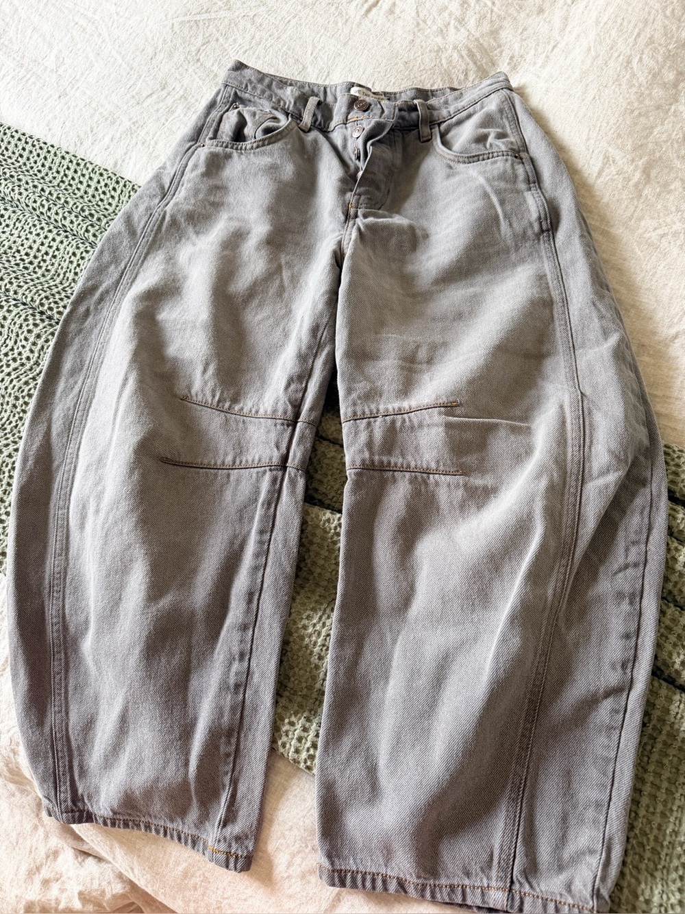 We The Free Good Luck Barrel Jeans - Grey